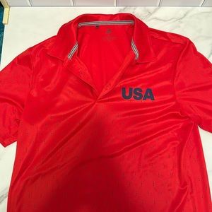 Adidas official Team USA golf polo from Tokyo Olympics. Size small. Red.